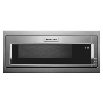 KitchenAid KMBT5011KSS 1.1 Cu. Ft. 1000W Built-In Low Profile Microwave with Slim Trim Kit in Stainless Steel