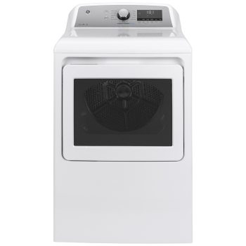 GE GTD84ECSNWS 7.4 Cu. Ft. Top Load Electric Dryer in White