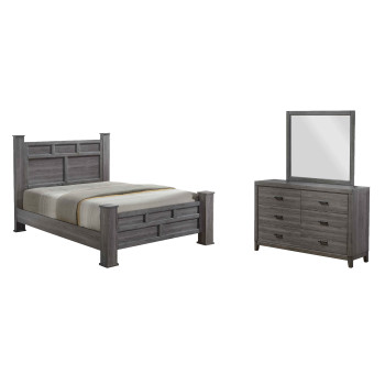 Coleman Grey King 3-piece Bedroom Set