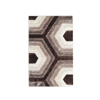 5' x 8' 4D Shaggy Area Rug - Brown