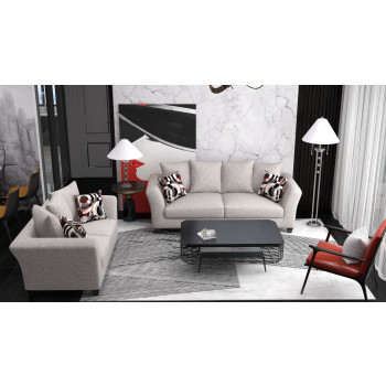 Furniture of America Christine SM8280-SFLVCH 3-Piece Living Room Sets with Sofa Loveseat and Chair in Light Grey