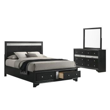 Layla Black Queen 3PC Bedroom Set