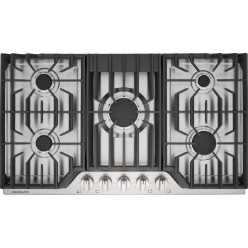 Frigidaire FCCG3627AS 36-in 5 Burners Gas Cooktop in Stainless Steel