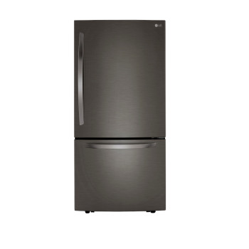 LG LRDCS2603D 26 Cu. Ft. 2 Door Bottom-Mount Refrigerator in Black Stainless Steel