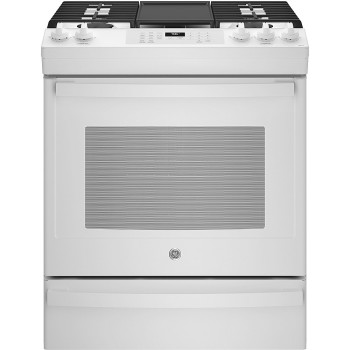 GE 30" Slide-In Front-Control Convection Gas Range with No Preheat Air Fry JGS760DPWW