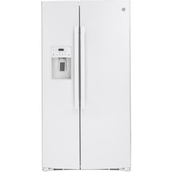 GE® 25.1 Cu. Ft. Side-By-Side Refrigerator GSS25IGNWW