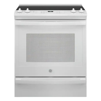 GE JS760DPWW 5.3 Cu. Ft. Slide-In Convection Electric Range in White