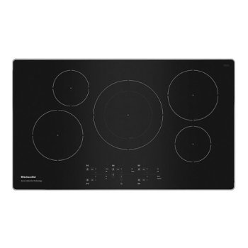 KitchenAid KCIG556JSS 36" 5-Element Induction Cooktop in Black Stainless Steel