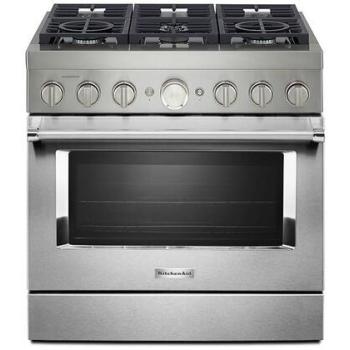 KitchenAid KFDC506JSS 36" 5.1 Cu. Ft. Commerical-Style Dual Fuel Range in Stainless Steel