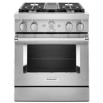 KitchenAid KFDC500JSS 30" 4.1 Cu. Ft. Smart Commercial-Style Dual Fuel Range in Stainless Steel