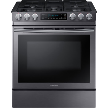 Samsung NX58N9420SG/AA 5.8 Cu. Ft. Slide-In Gas Range in Black Stainless Steel