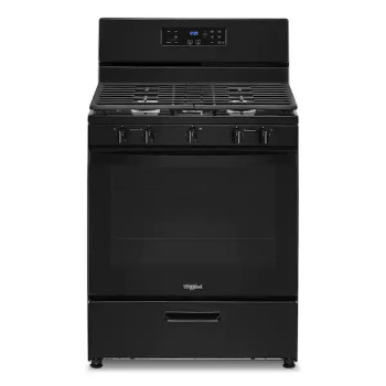 Whirlpool WFG505M0MB 30 Inch Freestanding All Gas Range in Black