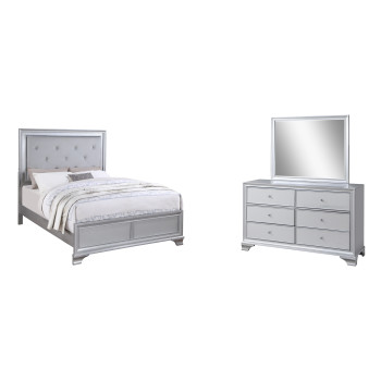 Gemma Silver King 3PC Bedroom Set with LED