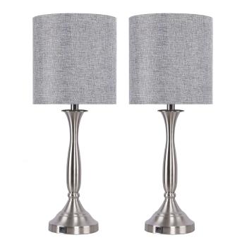 Sawyer Grey/Silver Table Lamp