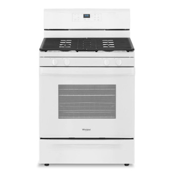 Whirlpool WFG515S0MW 30" 5.0 Cu. Ft. Freestanding Gas Range in White