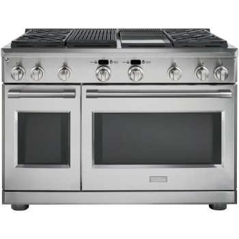 Monogram ZDP484NGNSS 48 Inch Freestanding Professional Dual Fuel Range with 4 Sealed Burners