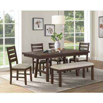 Camden Brown 6 Piece Dining Set