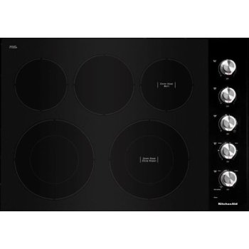 KitchenAid KCES550HBL 30" Electric Cooktop in Black