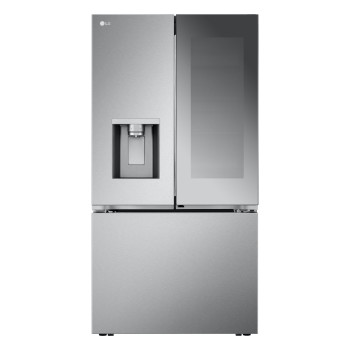 LG LRYKC2606S 26 Cu. Ft. Smart Mirror Instaview® Counter-Depth French Door Refrigerator in Fingerprint Resistant Stainless Steel