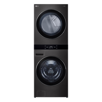 LG WKEX300HBA WashTower™ Series 27" 5.0 Cu. Ft. Washer & 7.4 Cu. Ft. Electric Dryer Laundry Center in Black Steel