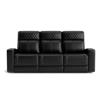 Maximo Black Transformer Reclining Sofa with LED