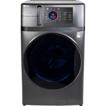 GE Profile™ PFQ97HSPVDS 4.8 cu. ft. Capacity UltraFast Combo with Ventless Heat Pump Technology Washer/Dryer in Carbon Graphite