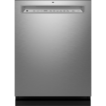 GE GDF670SYVFS 24" Front Control Built-In Dishwasher in Fingerprint Resistant Stainless Steel