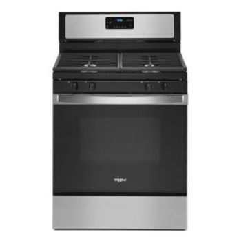 Whirlpool WFG515S0JS 30" 5.0 cu.f.t Stainless Steel Freestanding Gas Range with 4 Burners