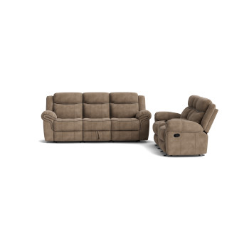 Sorrento Brown Reclining Sofa & Loveseat