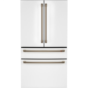 Café CGE29DP4TW2 36" 28.7 Cu. Ft. Smart 4-Door French Door Refrigerator in Matte White