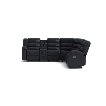 Jovi Black 3-Piece Power Reclining  Sectional Set with LED Lighting & Bluetooth Subwoofer