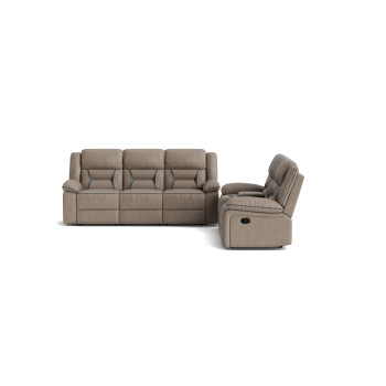 Acropolis Grey Manual Reclining Sofa & Loveseat Set