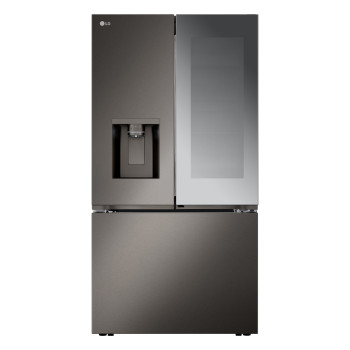 LG LRYKC2606 26 Cu. Ft. Instaview Counter-Depth French Door Refrigerator in Black Stainless Steel