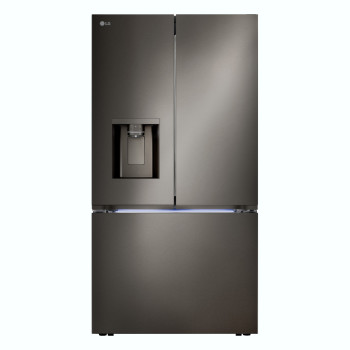 LG LRYXC2606D 26 Cu. Ft. Counter-Depth French Door Refrigerator in Black Stainless Steel