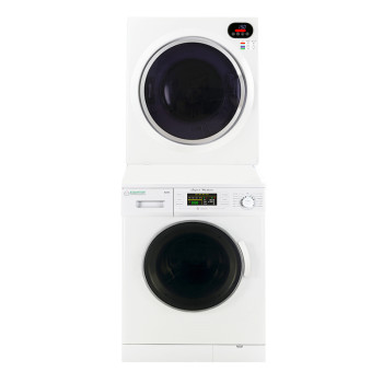 Equator EW 824N ED 848 Compact Stackable 1.6 Cu. Ft. Washer & 2.6 Cu. Ft. Dryer Set in White