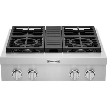 KitchenAid KCGC500JSS 30" Commercial Style Gas Rangetop in Stainless Steel