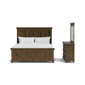 McCabe Grey Storage 3 Piece King Bed Set