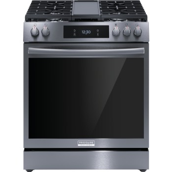 Frigidaire Gallery GCFG3060BD 30 in. Gas Range in Black Stainless Steel