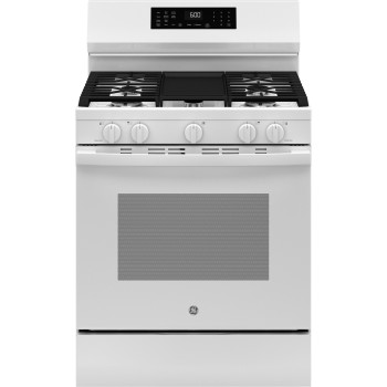 GE GGF600AVWW 5.3 Cu. Ft. Freestanding Gas Convection Range in White