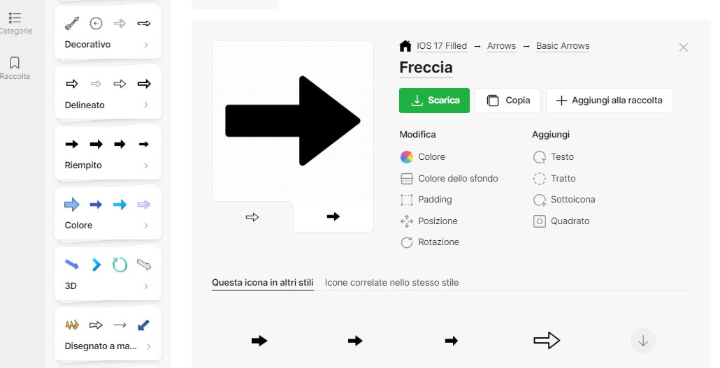 come personalizzare una icona utilizzando icons8