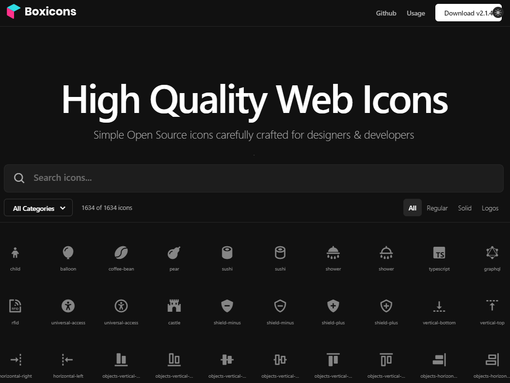 icone categorie boxicons
