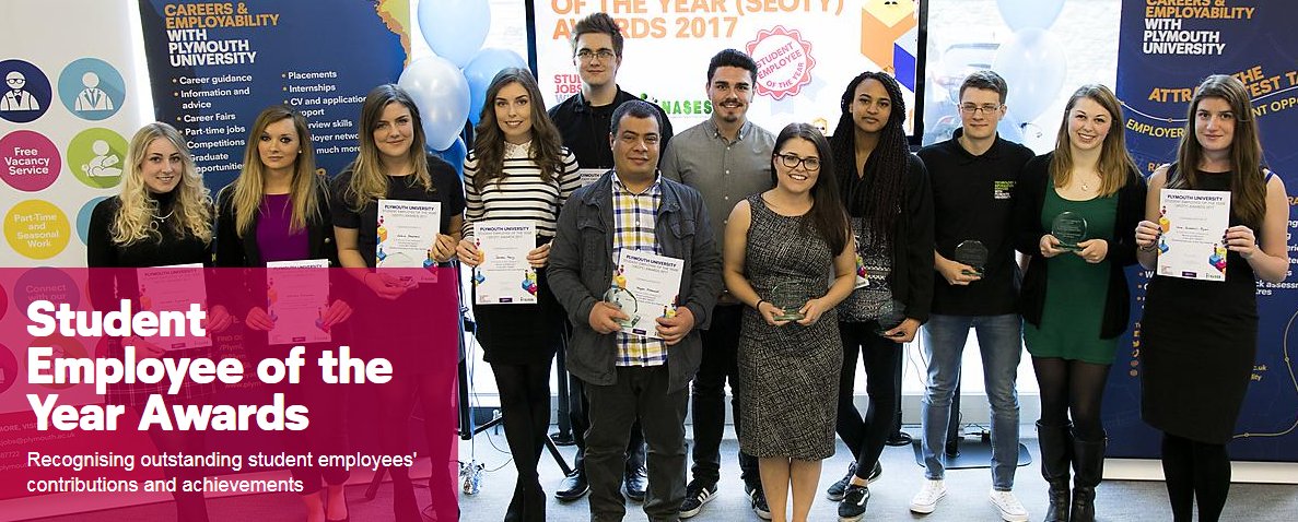 Nominations now open - Student Employee of the Year Awards 2018