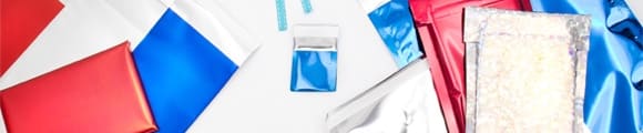 Bolsas em folha de prata, Bolsas de folha metálica brilhante, Azul, Banda adesiva, Folha de prata, Bolsas de folha metálica fosca, Azul escuro, C6, Bolsas de folha metálica holográfico, Dourado holográfico, Dourado