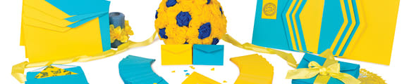 Sluiting met puntige klep, Peel & Seal enveloppen, Geel, Plakstrip, Velijn papier