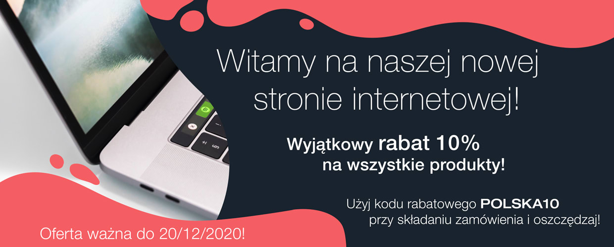 Specjalna oferta 10% zniżki na wszystkie produkty! Ważne do 20 grudnia! Użyj kodu rabatowego POLSKA10 przy złożeniu zamówienia.