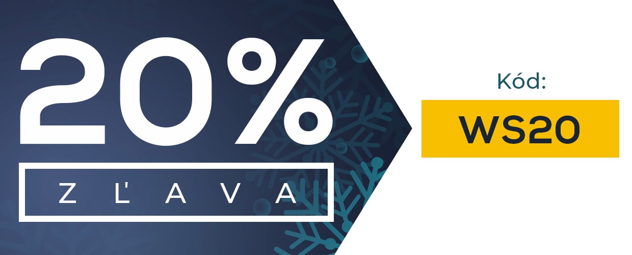 Zľava 20% na všetky objednávky nad 25€. Kód WS20.