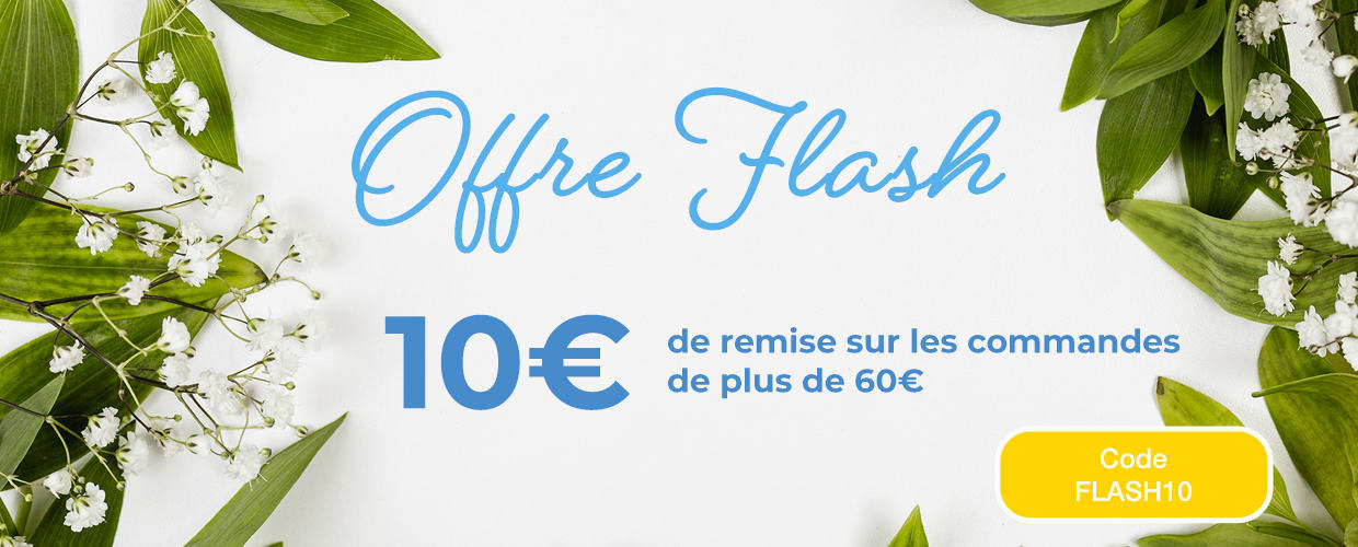 10€ de remise sur les commandes de plus de 60€. Code: FLASH10
