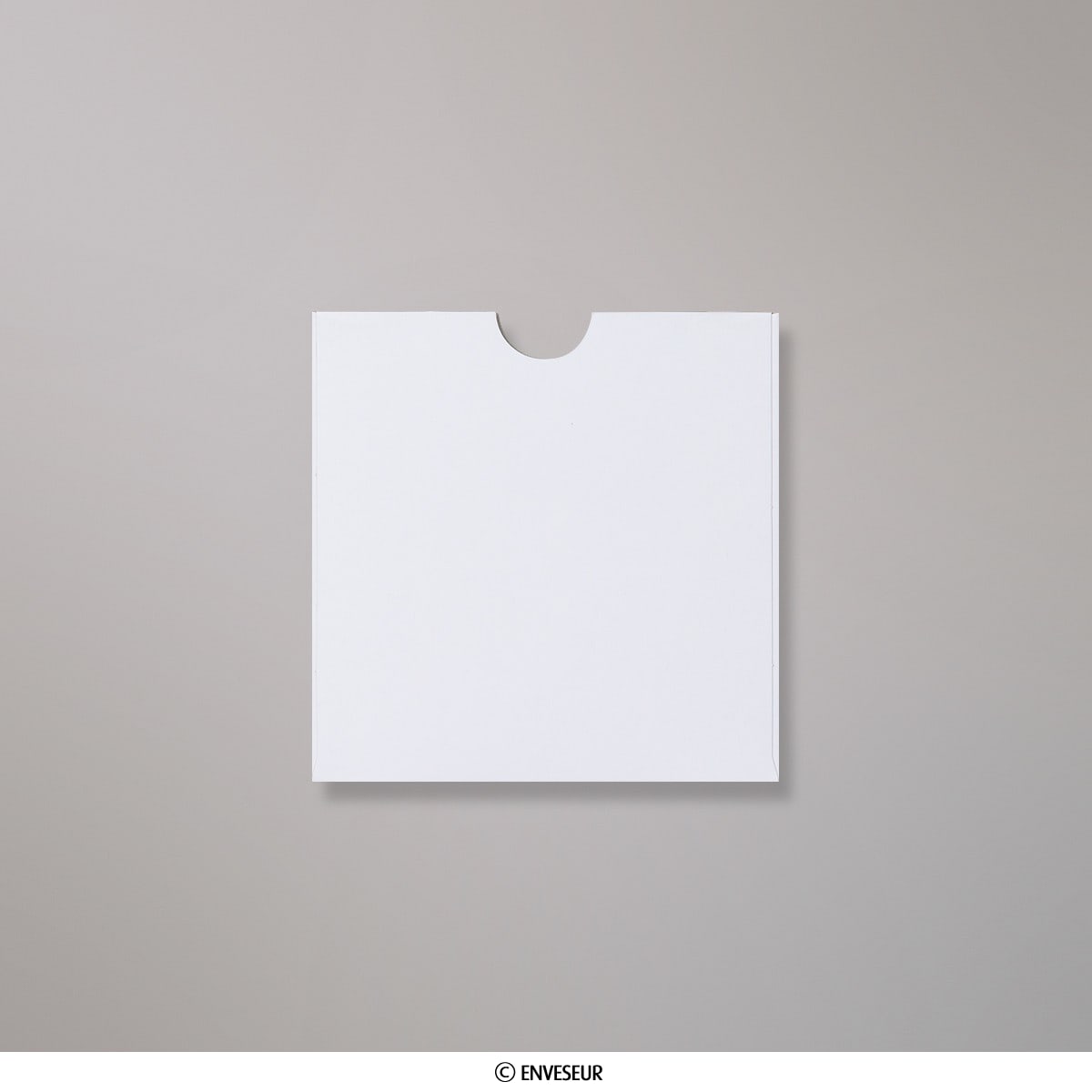 125x125 Mm Busta In Cartone Bianca Con Chiusura A Taglio Rotondo Ab0 Tc Buste Italia