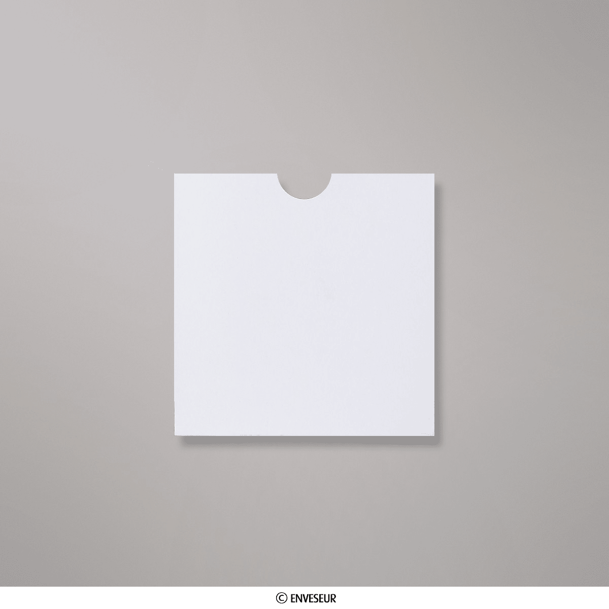 125x125 Mm Busta In Cartone Bianca Con Chiusura A Taglio Rotondo Ab0 Tc Buste Italia