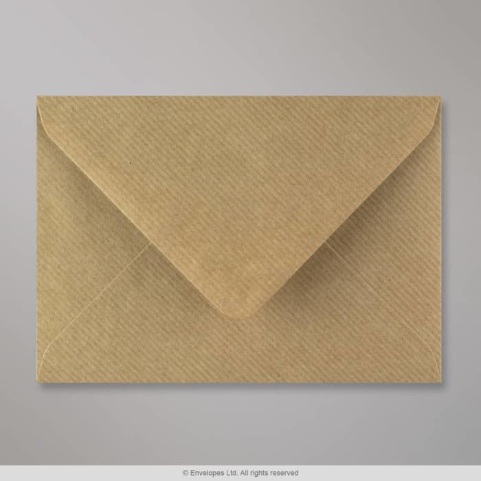 114x162 mm (C6) Bruin Geribbelde Envelop